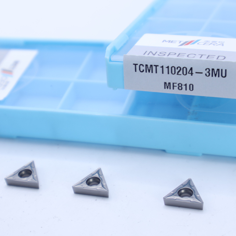 Inserto de torneamento de carburo TCMT09 TCMT11 TCMT16, inserção CNC positiva com 3MU chipbreaker semi-finido