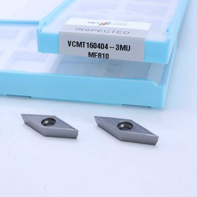 Inserto de carburo de torneamento externo e interno VCMT11 VCMT16 Inserto CNC positivo com 3MU Semifinished Chipbreaker