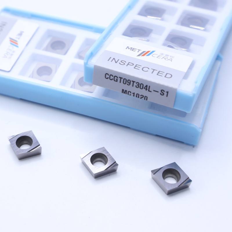 S1 Breaker de chips de acabamento afiado Cermet inserções de torneamento CNC CCGT03 CCGT04 CCGT06 CCGT09 com vantagem de alta resistência ao desgaste