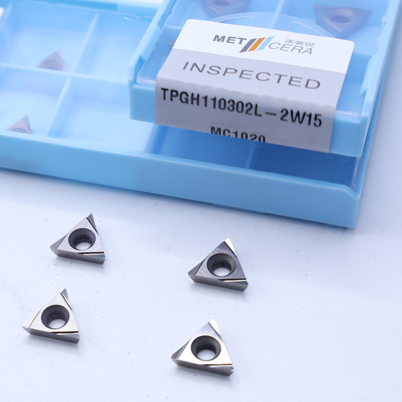 TiCN Cermet CNC Turning Insere TPGH1103 com 2W15 Chip Breaker de acabamento afiado Material de metal Vantagem de alta resistência ao desgaste
