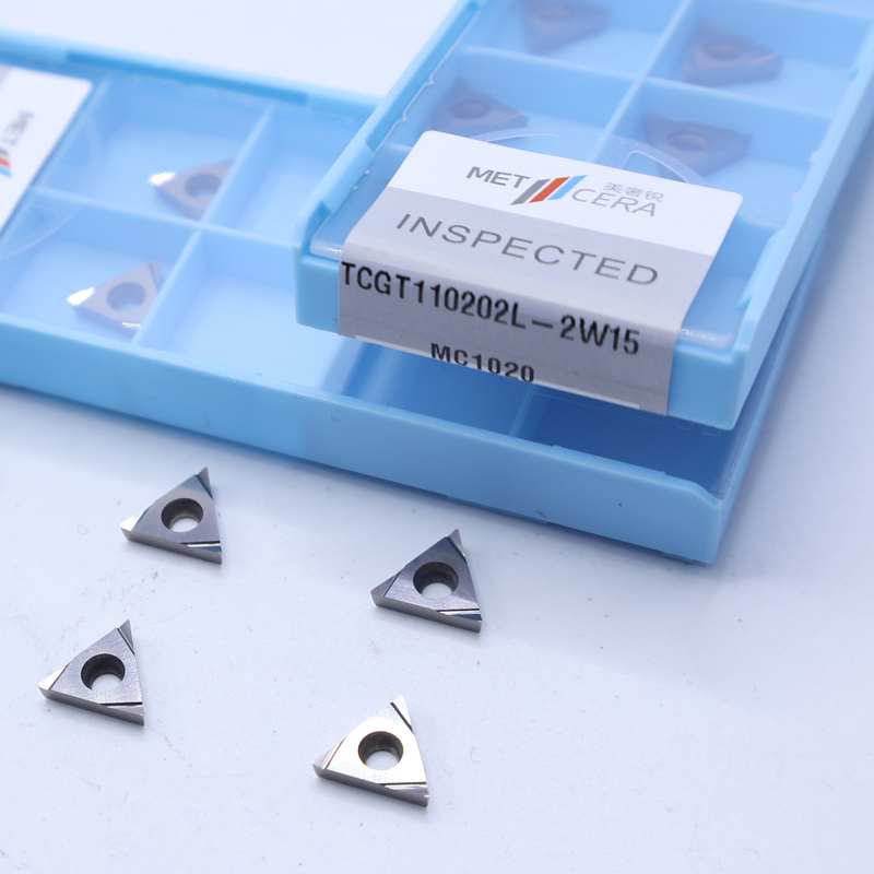 Turning externo Cermet CNC Insere TCGT11 TCGT1102 com 2W15 Sharp Finish Chip Breaker para processamento de liga de aço