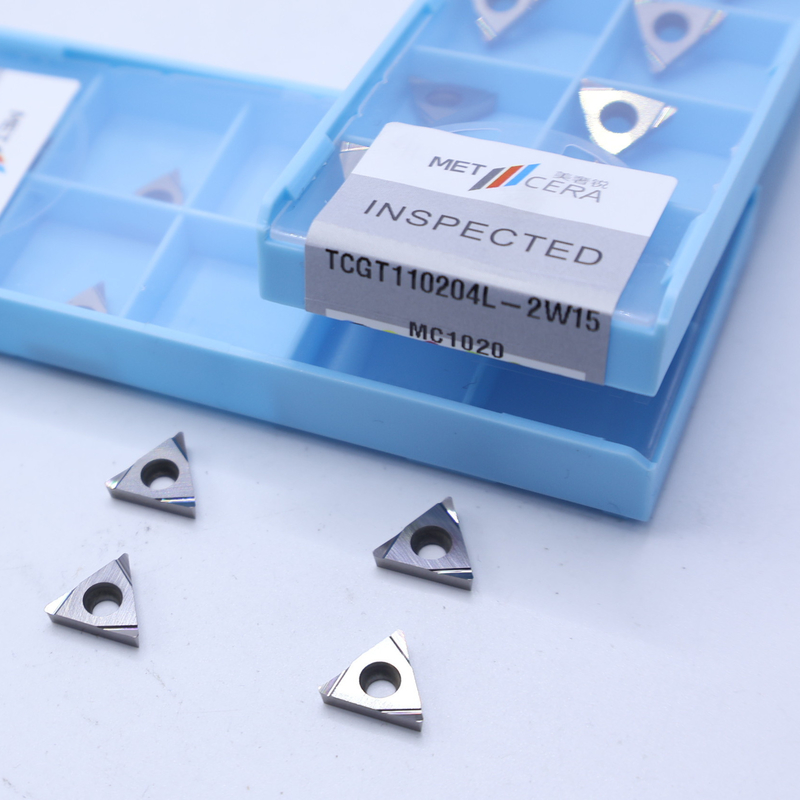 Turning externo Cermet CNC Insere TCGT11 TCGT1102 com 2W15 Sharp Finish Chip Breaker para processamento de liga de aço