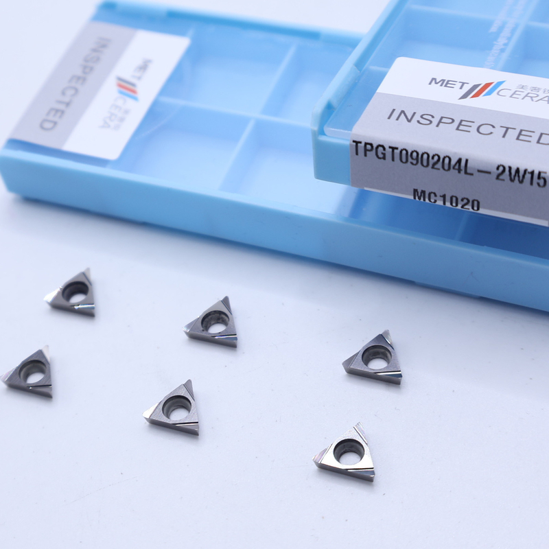 Cermet CNC Turning Inserts TPGT0902 com 2W15 Sharp Finish Chip Breaker para processamento de aço, metal, liga