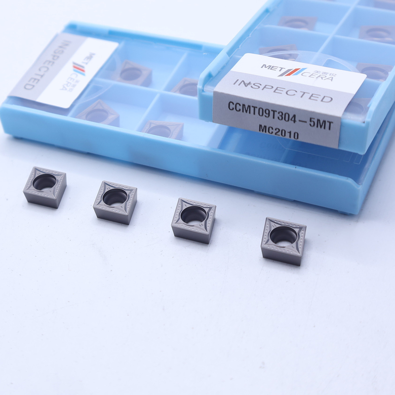CCMT06 CCMT09 Insertos de torneamento CNC positivos com quebra-chips semiacabados de 5MT, inserto de torneamento Cermet
