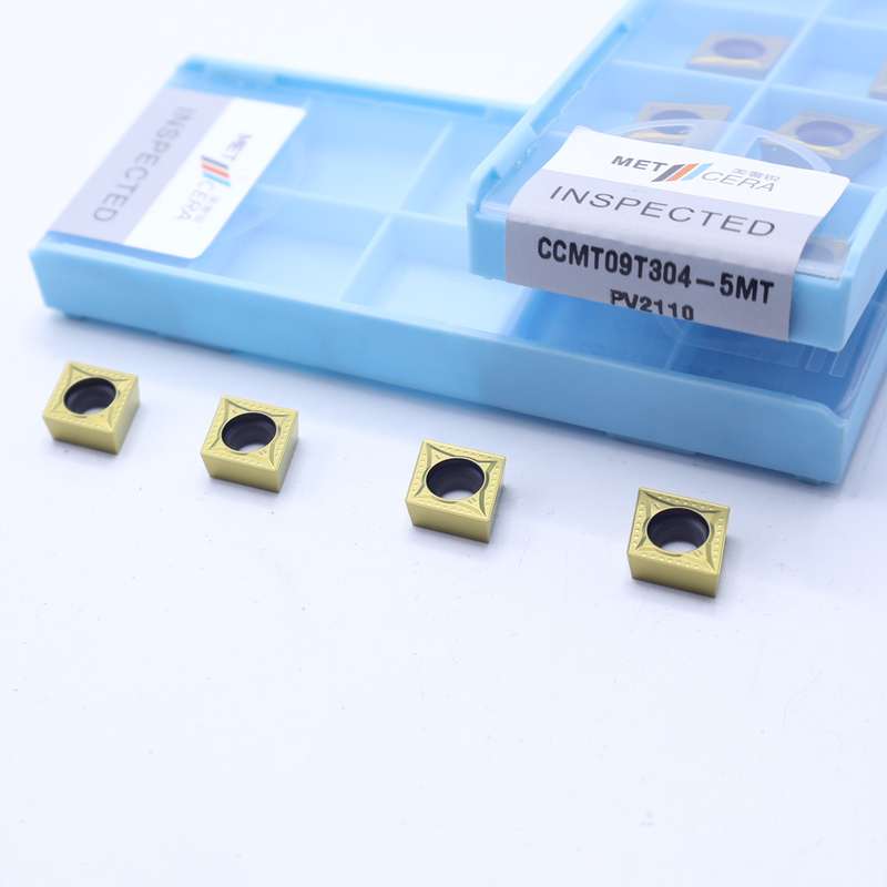 CCMT06 CCMT09 Insertos de torneamento CNC positivos com quebra-chips semiacabados de 5MT, inserto de torneamento Cermet