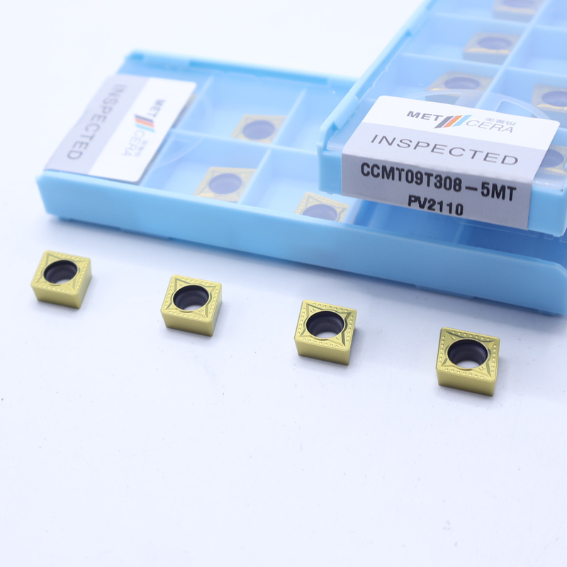 CCMT06 CCMT09 Insertos de torneamento CNC positivos com quebra-chips semiacabados de 5MT, inserto de torneamento Cermet