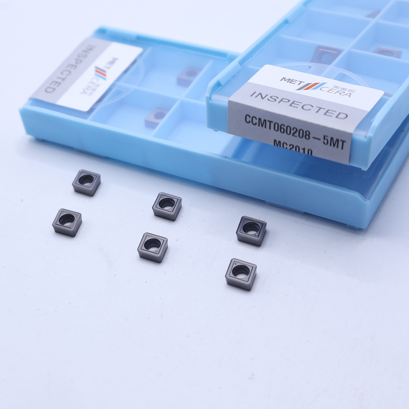CCMT06 CCMT09 Insertos de torneamento CNC positivos com quebra-chips semiacabados de 5MT, inserto de torneamento Cermet