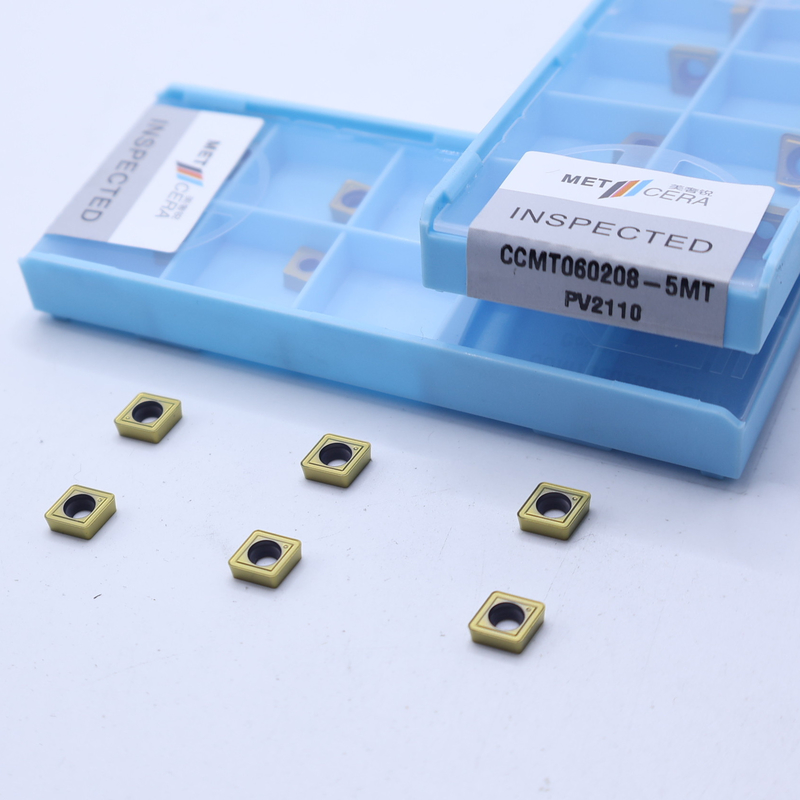 CCMT06 CCMT09 Insertos de torneamento CNC positivos com quebra-chips semiacabados de 5MT, inserto de torneamento Cermet