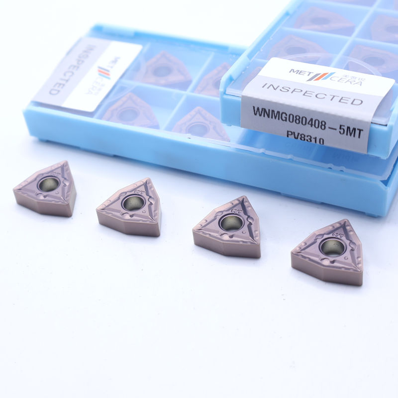 WNMG08 PVD revestido Carbide Turning Insert com 5MT chipbreaker para aço e aço ligado