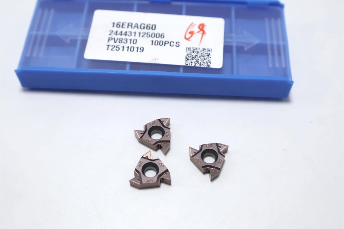 55DEG Inserto de carburo indexável externo Alta resistência de corte de fios Insertos de perfil parcial PVD revestido 16ERAG55 16ERAG60