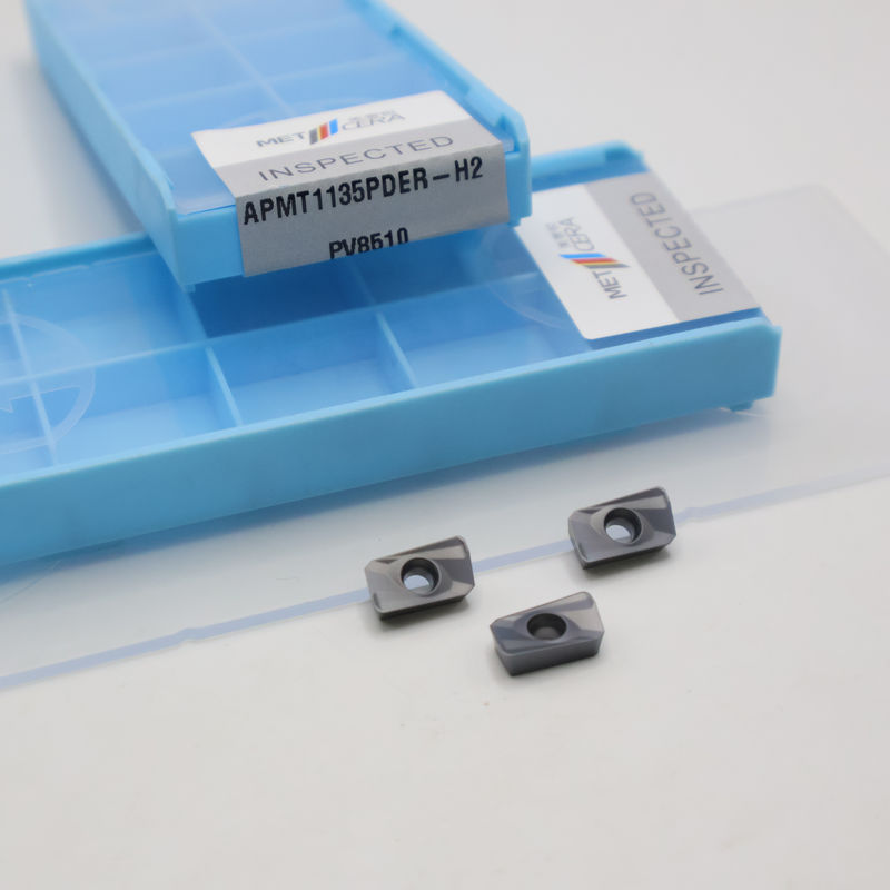 Pastilhas de fresagem de carboneto de 90 graus APMT1135PDER-H2 Fresagem de faceamento Fresagem de ranhuras Pastilhas de carboneto Ferramentas de corte para indexáveis