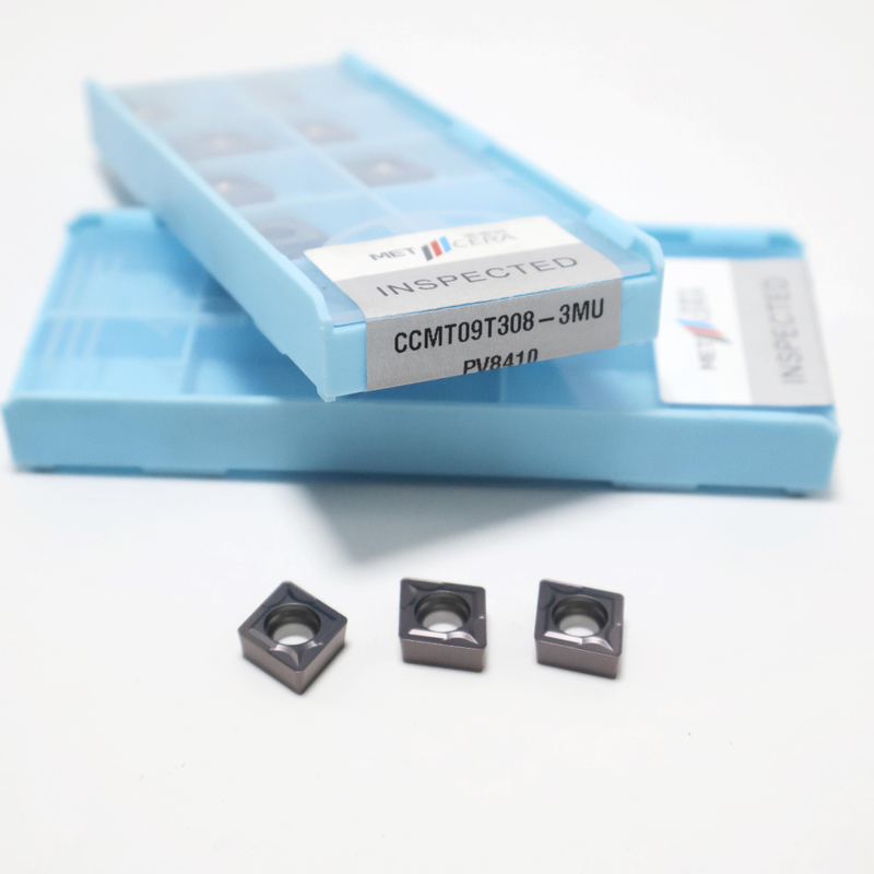CCMT0602 CCMT09T3 CCMT1204 Pastilhas de Torneamento de Metal Duro para Aço, Aço Inoxidável, Pastilha Revestida PVD com quebra-cavacos 3MU