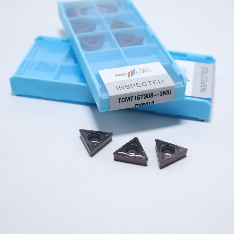 TCMT0902  TCMT1102  TCMT16T3 Insertos de torneamento de metal duro triangular de 60° para aço e aço inoxidável com quebra-cavacos 3MU