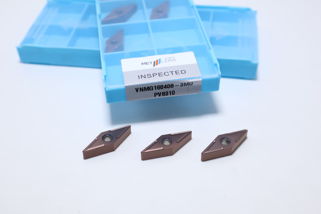 Pastilhas de torneamento externas indexáveis de metal duro VNMG1604 Para corte de insertos de barra de mandrilar de aço inoxidável