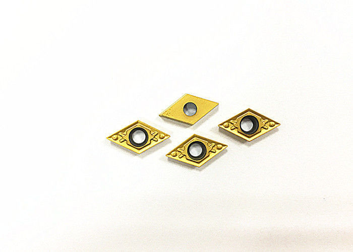 Ferramentas de torneamento CNC Ferramentas de torneamento Cermet Inserções de cor dourada Resistência à oxidação DCMT07 DCMT11